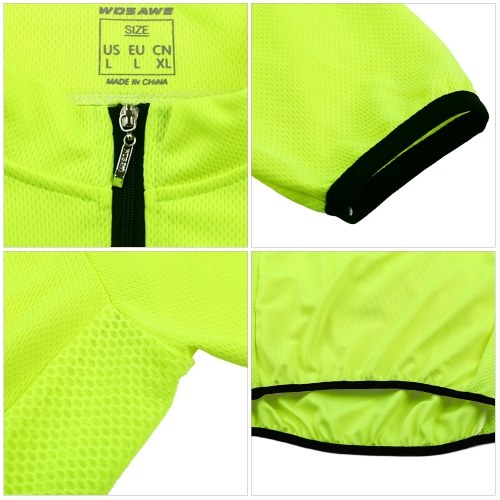 Men's Short Sleeve Cycling Jersey Breathable Half Zipper MTB Riding Biking Bicycle Shirt Top