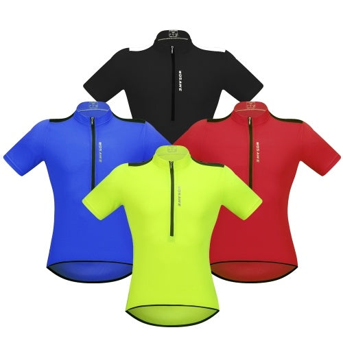 Men's Short Sleeve Cycling Jersey Breathable Half Zipper MTB Riding Biking Bicycle Shirt Top