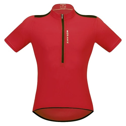 Men's Short Sleeve Cycling Jersey Breathable Half Zipper MTB Riding Biking Bicycle Shirt Top