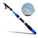 2.1M Portable Telescopic Fishing Rod Fiberglass Fishing Pole Travel Sea Fishing Spinning Rod