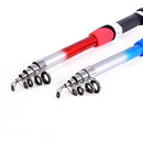 2.1M Portable Telescopic Fishing Rod Fiberglass Fishing Pole Travel Sea Fishing Spinning Rod