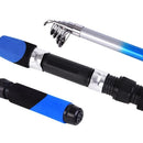 2.1M Portable Telescopic Fishing Rod Fiberglass Fishing Pole Travel Sea Fishing Spinning Rod