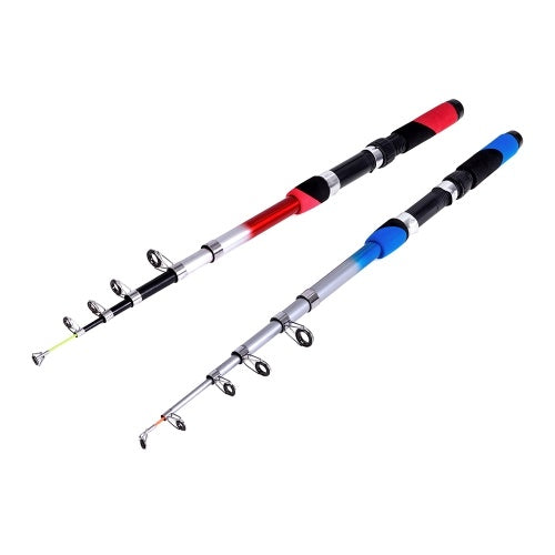 2.1M Portable Telescopic Fishing Rod Fiberglass Fishing Pole Travel Sea Fishing Spinning Rod