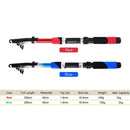 2.1M Portable Telescopic Fishing Rod Fiberglass Fishing Pole Travel Sea Fishing Spinning Rod