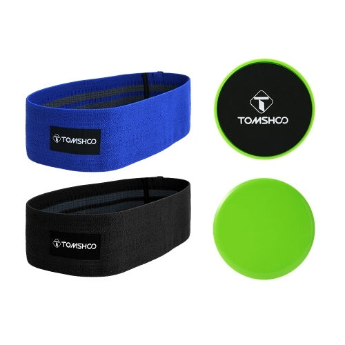 TOMSHOO Hip Exercise Bands Sliding Tray Set