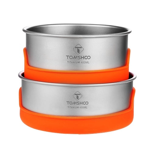 TOMSHOO titanium camping bowls