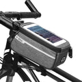 MTB Bicycle Top Tube Phone Bag for 6" Screen Size Bike Front Frame Bag with Headphone Hole