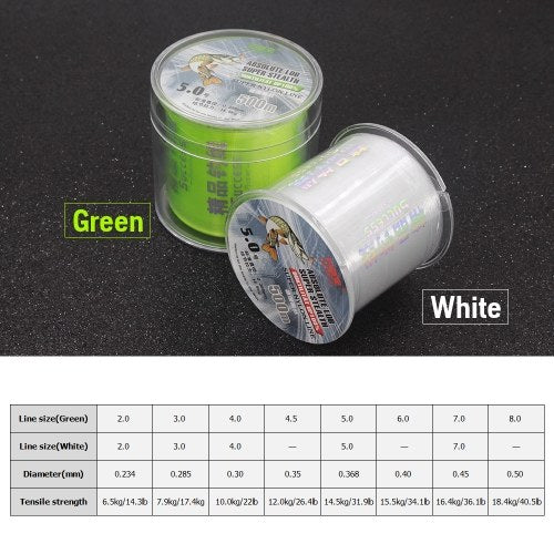 500M Fishing Line Nylon Fishing Main Line Monofilament Fishing Line