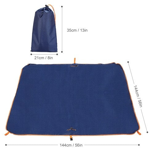 2-IN-1 Camping Blanket Picnic Ground Tarp Traveling Hiking Beach Park Ground Mat Water Repellent Camping Storage Bag