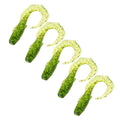 5PCS 8cm 12g Fishing Soft Lures Fishing Lures Bass Worm Bait Grubs Lures for Saltwater Freshwater