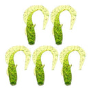 5PCS 8cm 12g Fishing Soft Lures Fishing Lures Bass Worm Bait Grubs Lures for Saltwater Freshwater