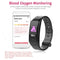 Colorful Screen Digital BT Smart Band Step Heart Rate Monitor Blood Pressure Intelligent Test Monitoring Wristband Waterproof Fitness Bracelet Sleep Tracker Watch Sports