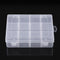 Transparent Plastic 12 Grids Box Fishing Tool Baits Hooks Storage Organizer for Display Collection with Adjustable Dividers Clear for Jewelry Needle and Thread