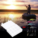 Transparent Plastic 12 Grids Box Fishing Tool Baits Hooks Storage Organizer for Display Collection with Adjustable Dividers Clear for Jewelry Needle and Thread