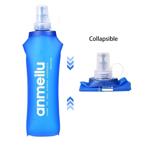 250ML/500ML TPU Soft Flask Water Outdoor Sport Cycling Running Hydration Bottle Water Kettle