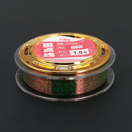 50M Nylon Fishing Line Monofilament Fishing Line Concealment Spotted Fishing Line 0.8# / 1.0# / 1.2# / 1.5# / 2.0# / 3.0# / 3.5# /4.0#