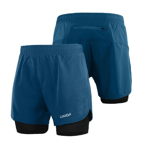 Lixada Men's 2-in-1 Running Shorts