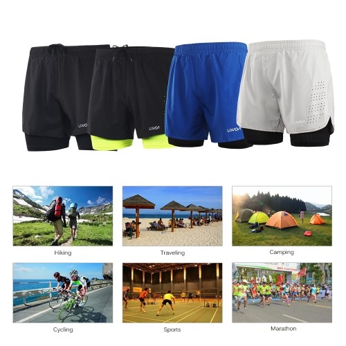 Lixada Men's 2-in-1 Running Shorts