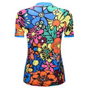 Short Sleeve Cycling Jersey for Women Flower-printed Quick Dry Summer MTB Bike Shirt Riding Clothing