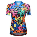 Short Sleeve Cycling Jersey for Women Flower-printed Quick Dry Summer MTB Bike Shirt Riding Clothing