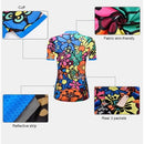 Short Sleeve Cycling Jersey for Women Flower-printed Quick Dry Summer MTB Bike Shirt Riding Clothing