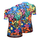 Short Sleeve Cycling Jersey for Women Flower-printed Quick Dry Summer MTB Bike Shirt Riding Clothing