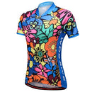 Short Sleeve Cycling Jersey for Women Flower-printed Quick Dry Summer MTB Bike Shirt Riding Clothing