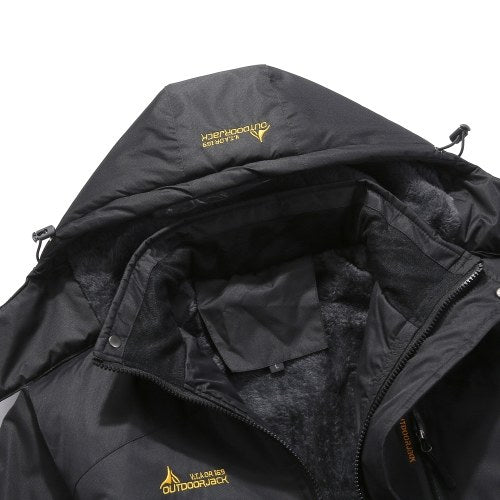 Large Size Men's Male Mountain Waterproof Ski Jacket Windproof Rain Winter Inner Fleece Waterproof Jacket Outdoor Sport Warm Brand Coat Hiking Camping Trekking Skiing Femal Male Jackets