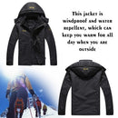 Large Size Men's Male Mountain Waterproof Ski Jacket Windproof Rain Winter Inner Fleece Waterproof Jacket Outdoor Sport Warm Brand Coat Hiking Camping Trekking Skiing Femal Male Jackets