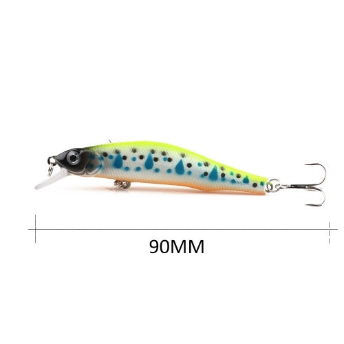 HENG JIA Hard Fishing Bait 3D Bionic Fishing Bait Hard Minnow Bait Swimbait Crankbait Lures