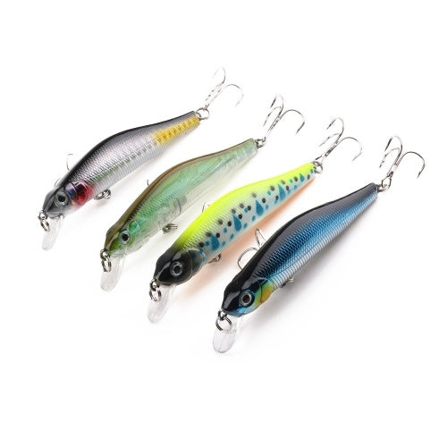 HENG JIA Hard Fishing Bait 3D Bionic Fishing Bait Hard Minnow Bait Swimbait Crankbait Lures