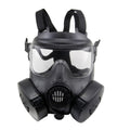 Cosplay CS Wargame Airsoft Double Filter Fan Safety Gas Mask Tactical Perspiration Dust Full Face Prop