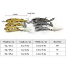 10g / 15g / 25g Fishing Lure with 2 Triple Hooks Spoon