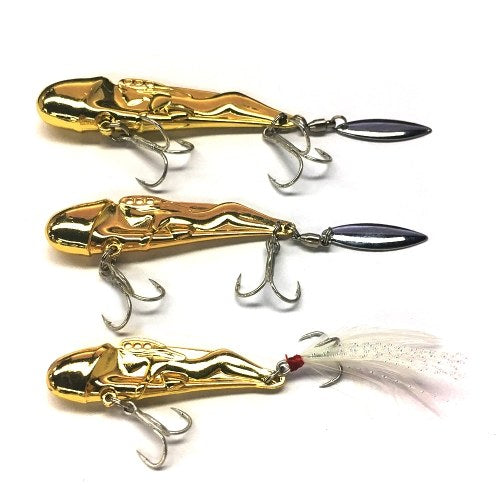 10g / 15g / 25g Fishing Lure with 2 Triple Hooks Spoon