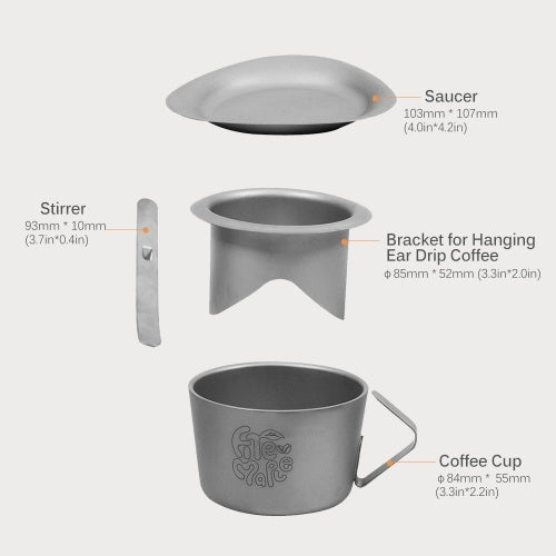 200ml Ultralight Double-Walled Titanium Coffee Cup