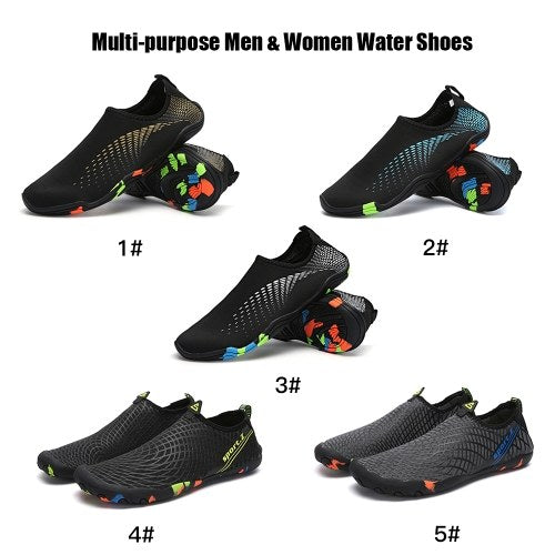 Mens Womens Outdoor Lovers Water Shoes Breathable Non-slip Quick-Dry Barefoot Flexible Wading Shoes for Yoga Beach Swimming Surfing Diving