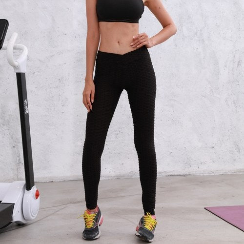 Women Solid Color Stretch Seamless Yoga Pants