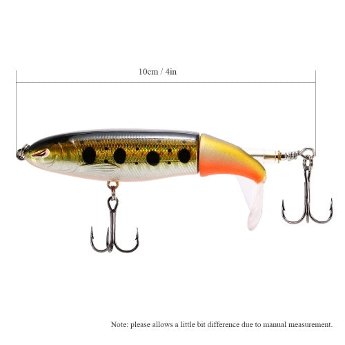 Lixada 4 inch 13g Topwater Popper Fishing Lure Floating Artificial Hard Bait