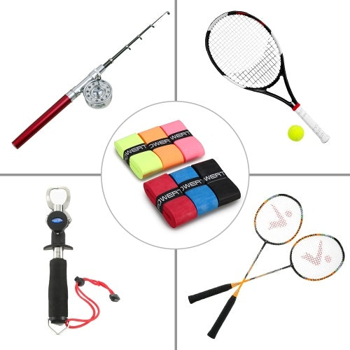 6Pcs Mixed Color Tennis Racket Grips Anti-skid