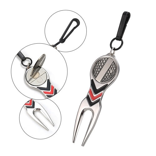 Golf Divot Repair Tool Golf Pitchfork Pitch Groove Cleaner Golf Training Aids