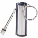 Cylindrical Stainless Steel Key Chain Lighter