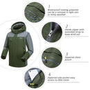 Lixada Waterproof Jacket Windproof Raincoat Sportswear