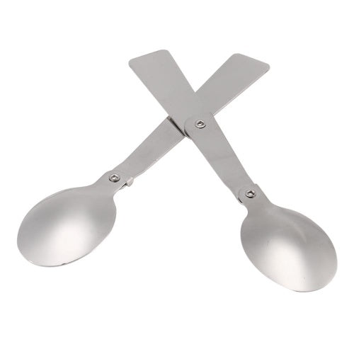 Lixada Pack of 2 Outdoor Foldable Stainless Steel Spoon