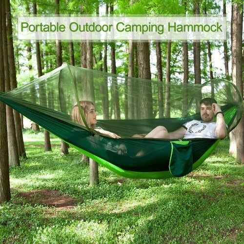 Portable Outdoor Camping Hammock with Mosquito Bugs Net