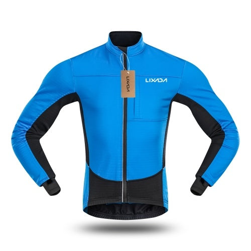 Lixada Winter Thermal Polar Fleece Men's Windproof Cycling Jacket