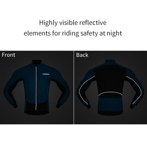 Lixada Winter Thermal Polar Fleece Men's Windproof Cycling Jacket