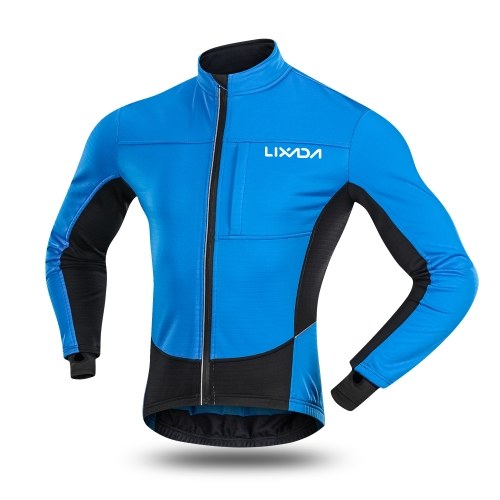 Lixada Winter Thermal Polar Fleece Men's Windproof Cycling Jacket