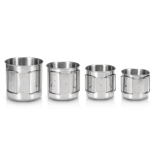 Pack of 4 Stainless Steel Cups Set