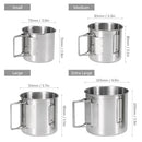 Pack of 4 Stainless Steel Cups Set