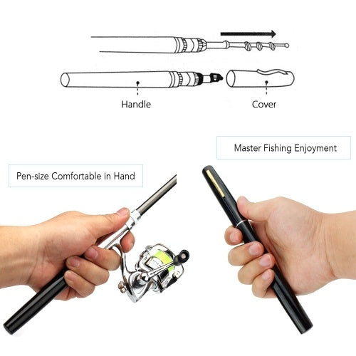 1M / 1.4M Pocket Collapsible Fishing Rod Reel Combo